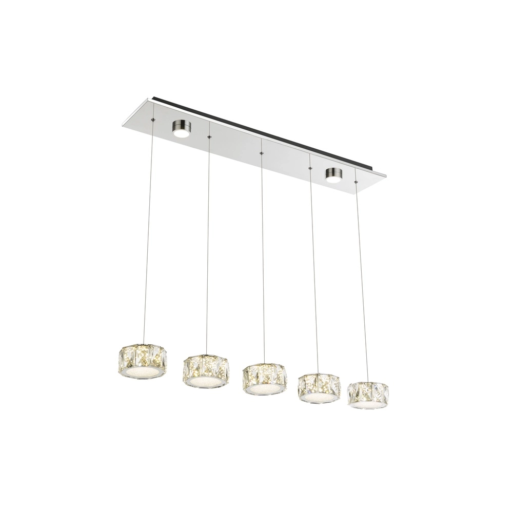 4-Licht Pendellampe Amur Chrom