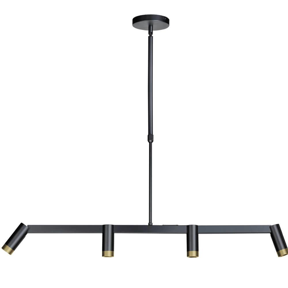 Schlanke Esstischlampe Miller 4-Licht-Schwarz ETH 8720195303077