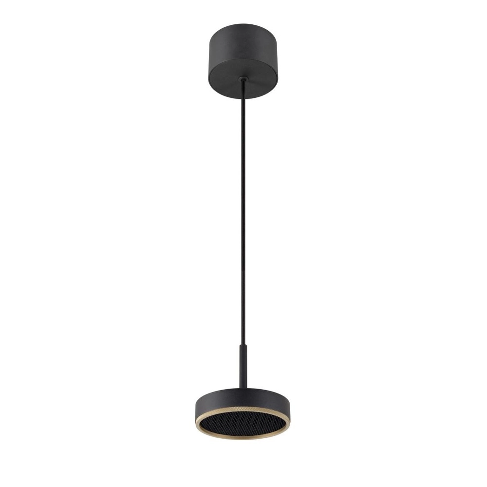 Pendelleuchte Grip! Flat schwarz mit gold Ø 14cm SLV 4024163304252