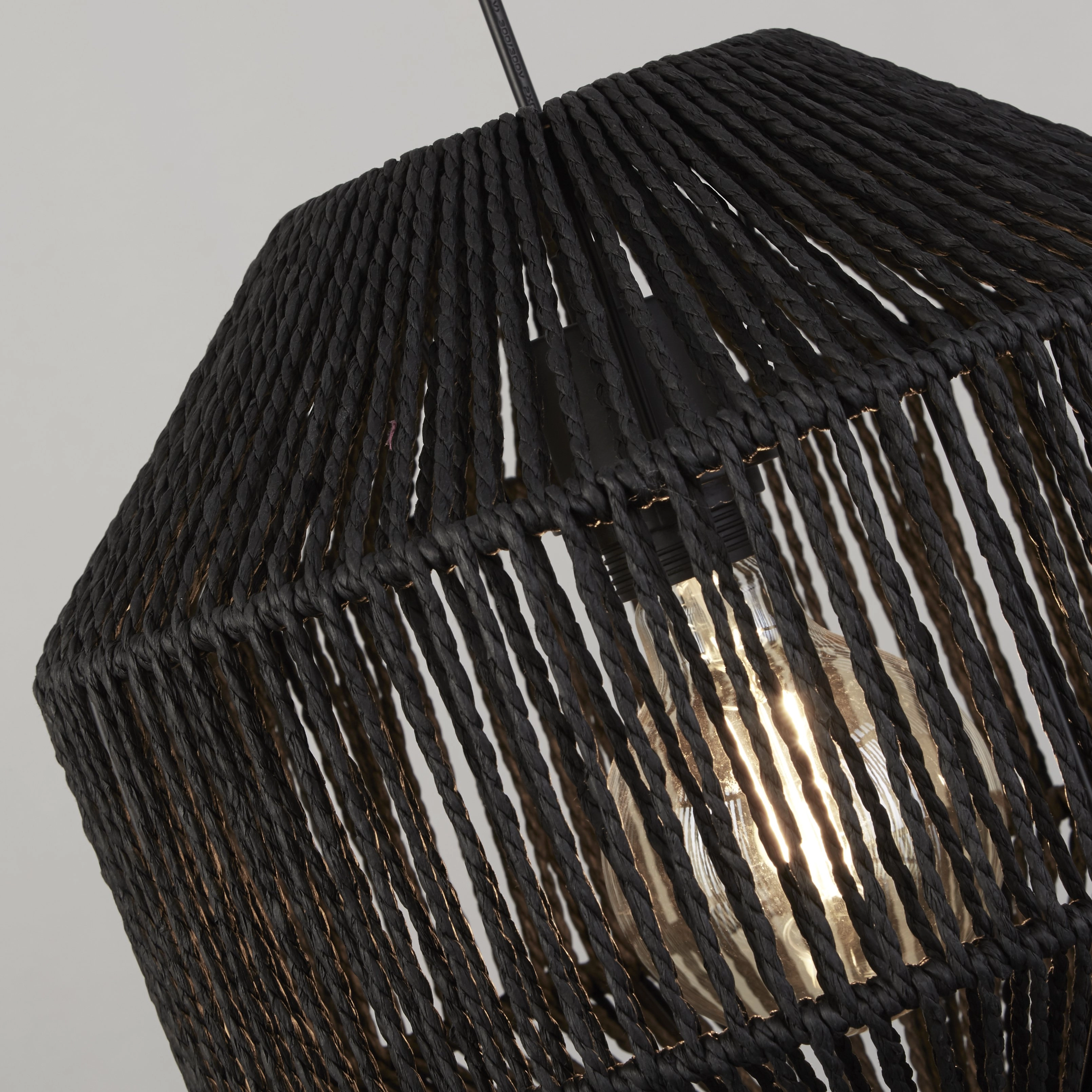 3-Birnen-Pendelleuchte Wicker Searchlight 5053423171616
