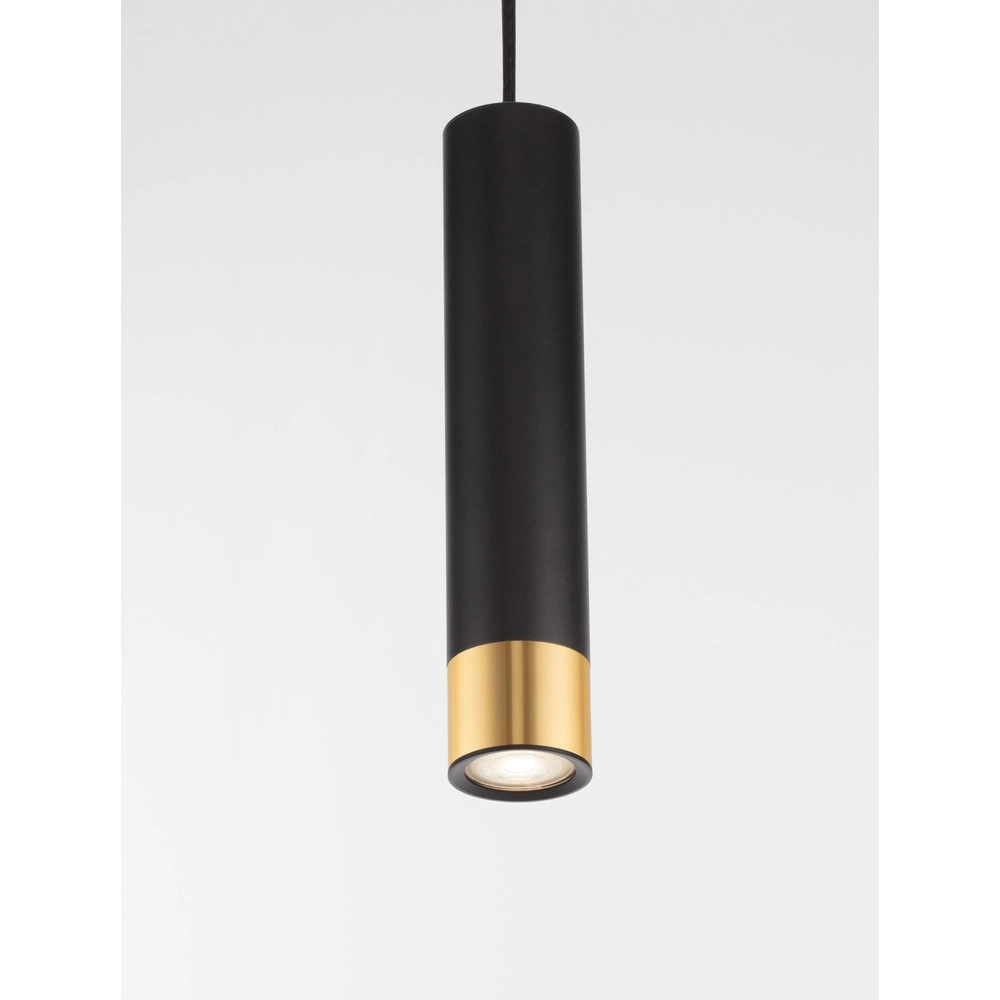 Design-Pendelleuchte Picto 30cm schwarz mit gold