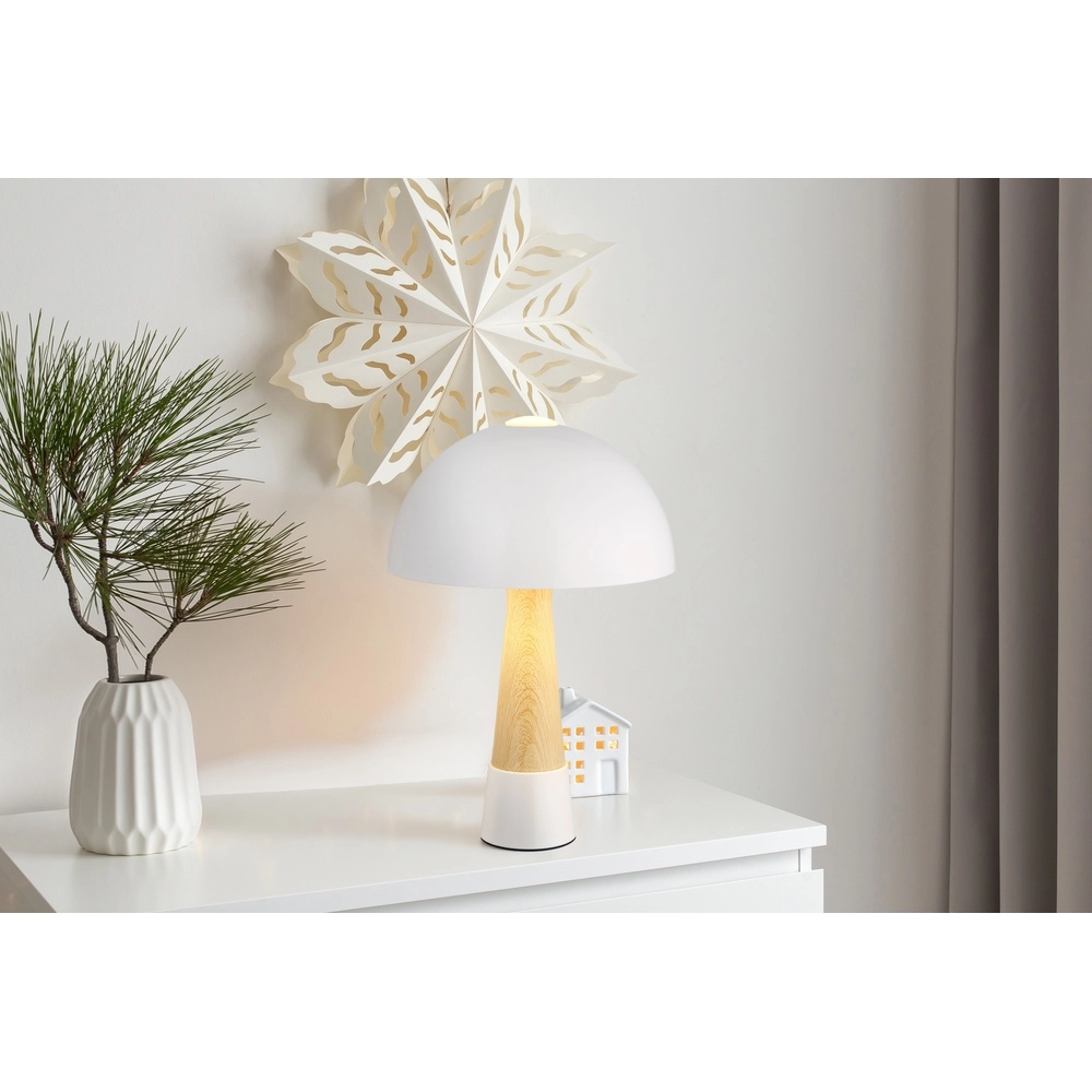 Einzigartige Tischlampe Paulin Ø 25 cm sandbraun Globo 9007371519804