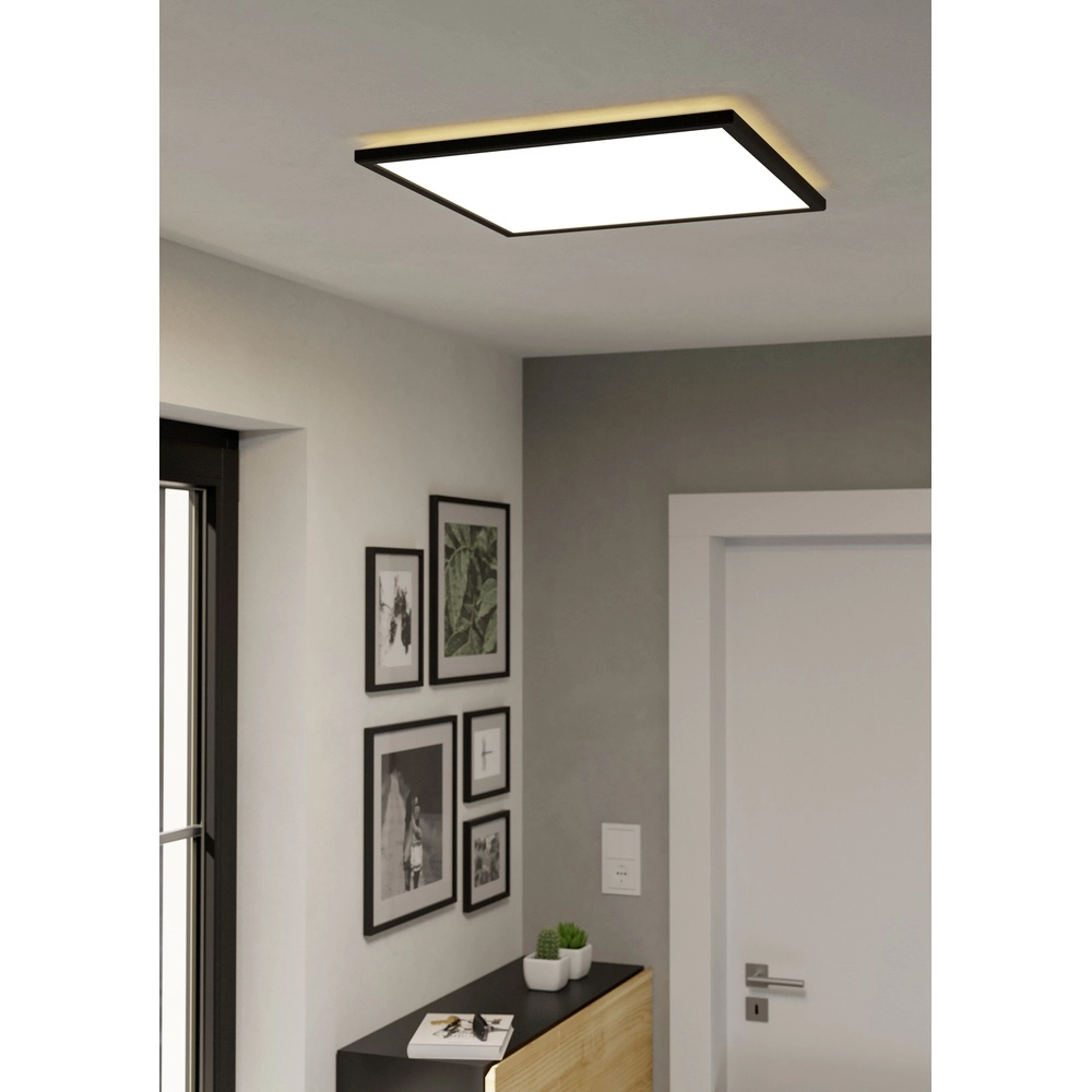 Deckenlampe im Badezimmer Rovito Quadrat – Schwarz – 50x50 cm Eglo 9008606329892