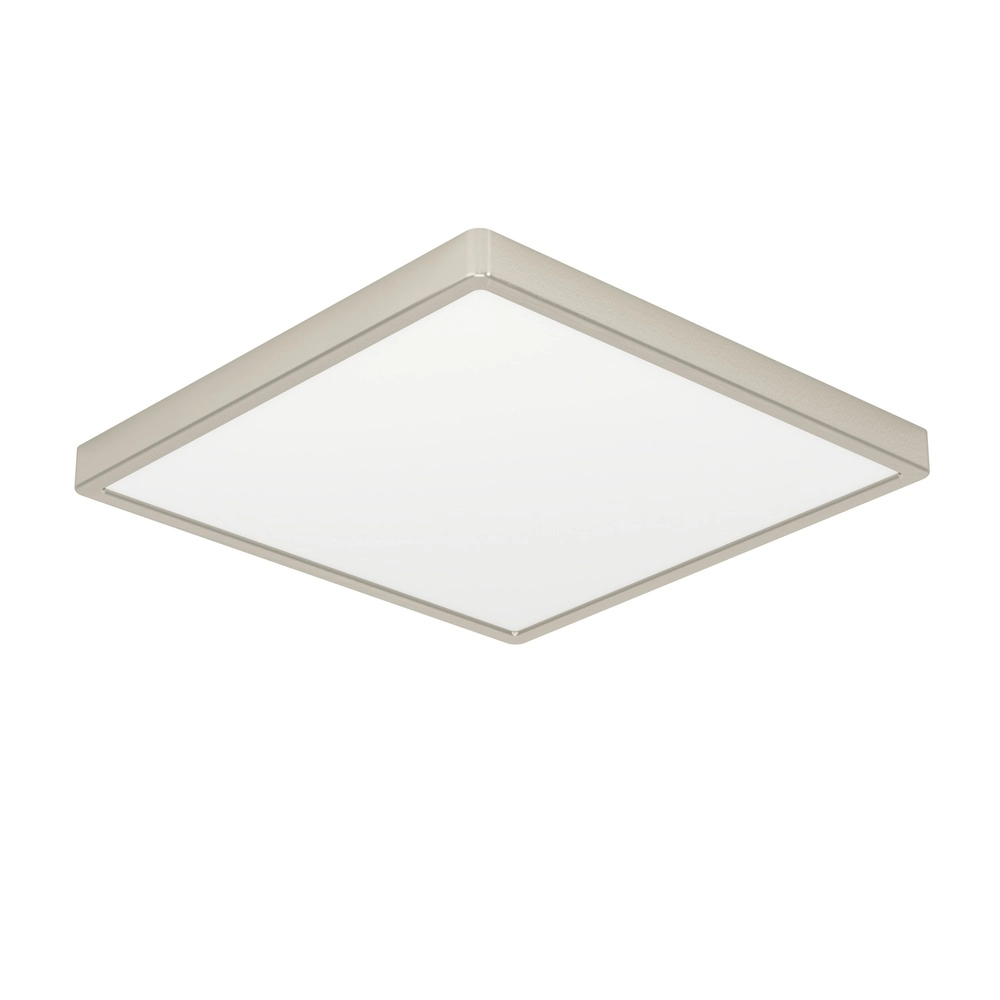LED-Deckenlicht Fueva 6 Quadrat – Edelstahl – 39x39 cm