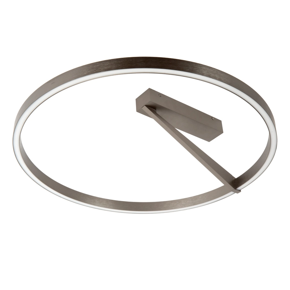 Design-Deckenlampe Applause Ø 60cm – gebürsteter Stahl – mit Fernbedienung Premium by Lucide 5411212221803