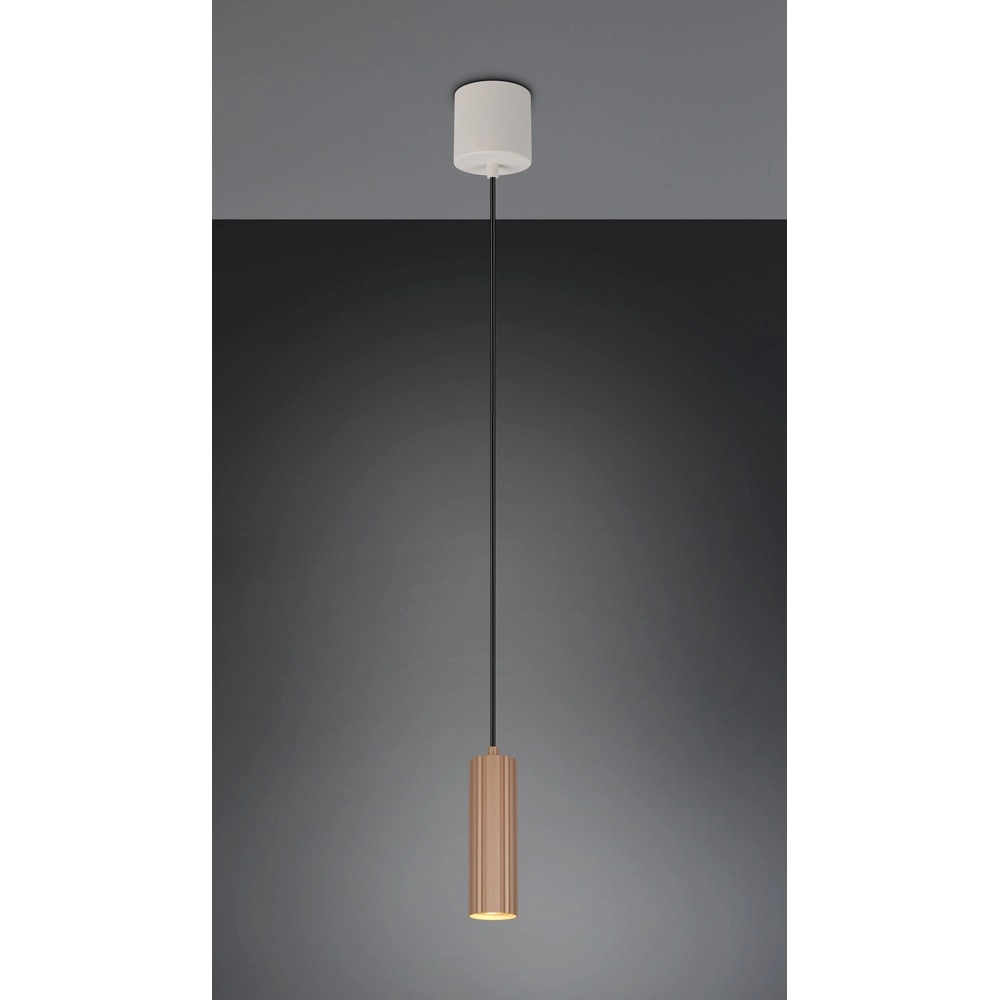 Pendelleuchte Soka Ø 9cm mokkabraun Trio 4017807670127