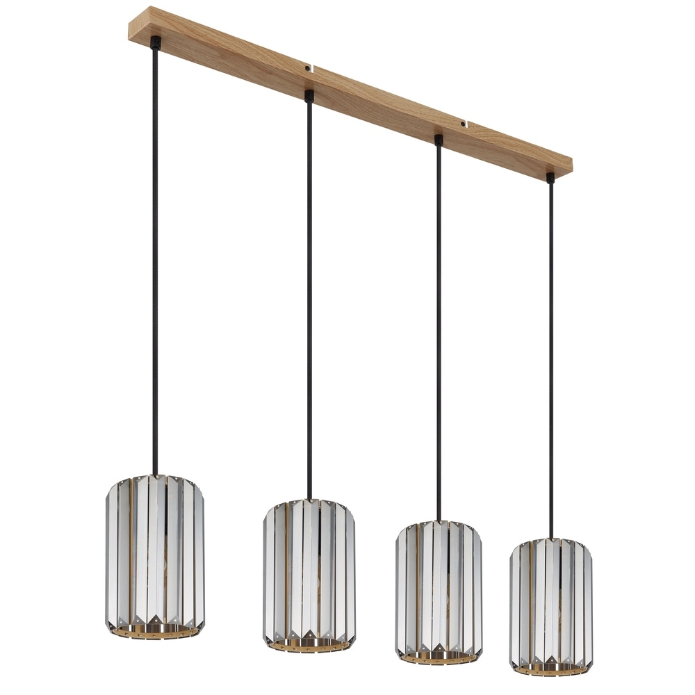 Pendellampe Run 4-Licht Holz Globo 9007371519965