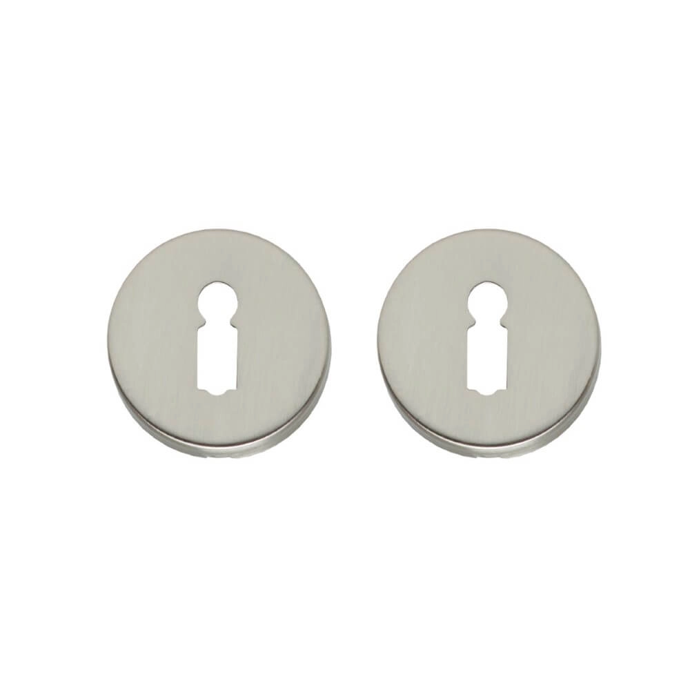 Set mit 2 Schlüsselrosetten Tira rund nickel matt verdeckt Intersteel 8714186648650