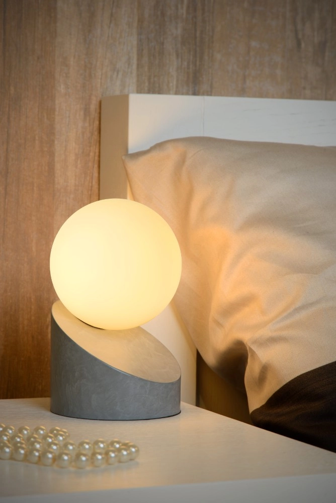 Design-Tischlampe Len Grau Lucide 5411212450579