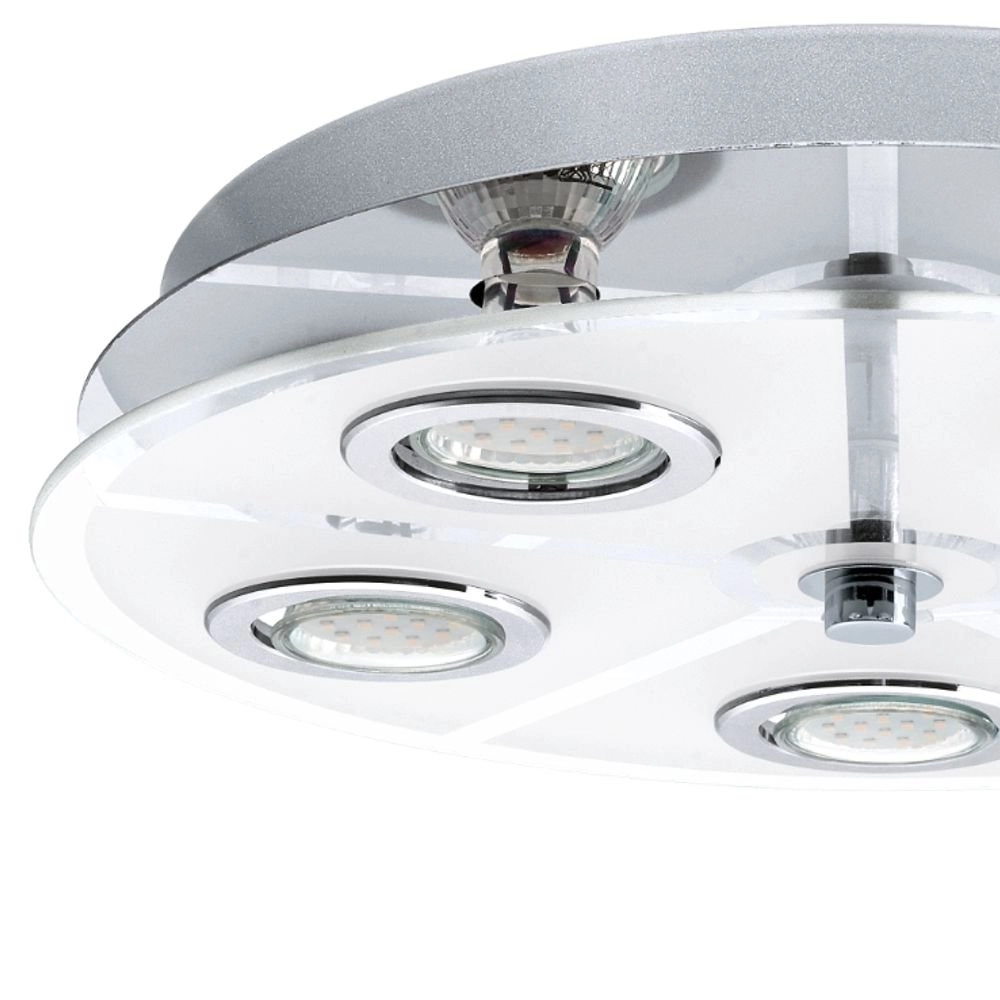 LED-Deckenlampe Cabo Round 5x3W - 3000K - 35cm Chrom Eglo 9002759309336