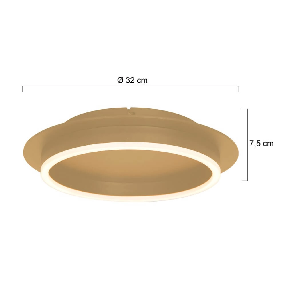 Moderne LED-Deckenleuchte Ringlux Gold - Ø 32cm Steinhauer 8712746170580