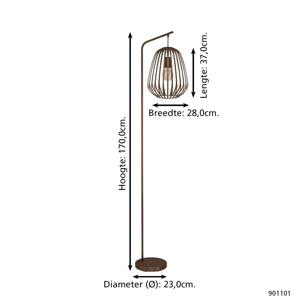 Bronzene Stehlampe Espinal 170 cm Eglo 9008606312610