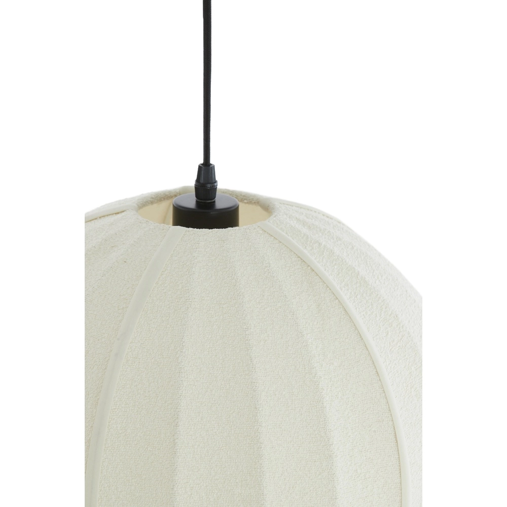 Bouclé-Pendellampe Zagori Ø 44 cm – cremefarben Light & Living 8717807793074