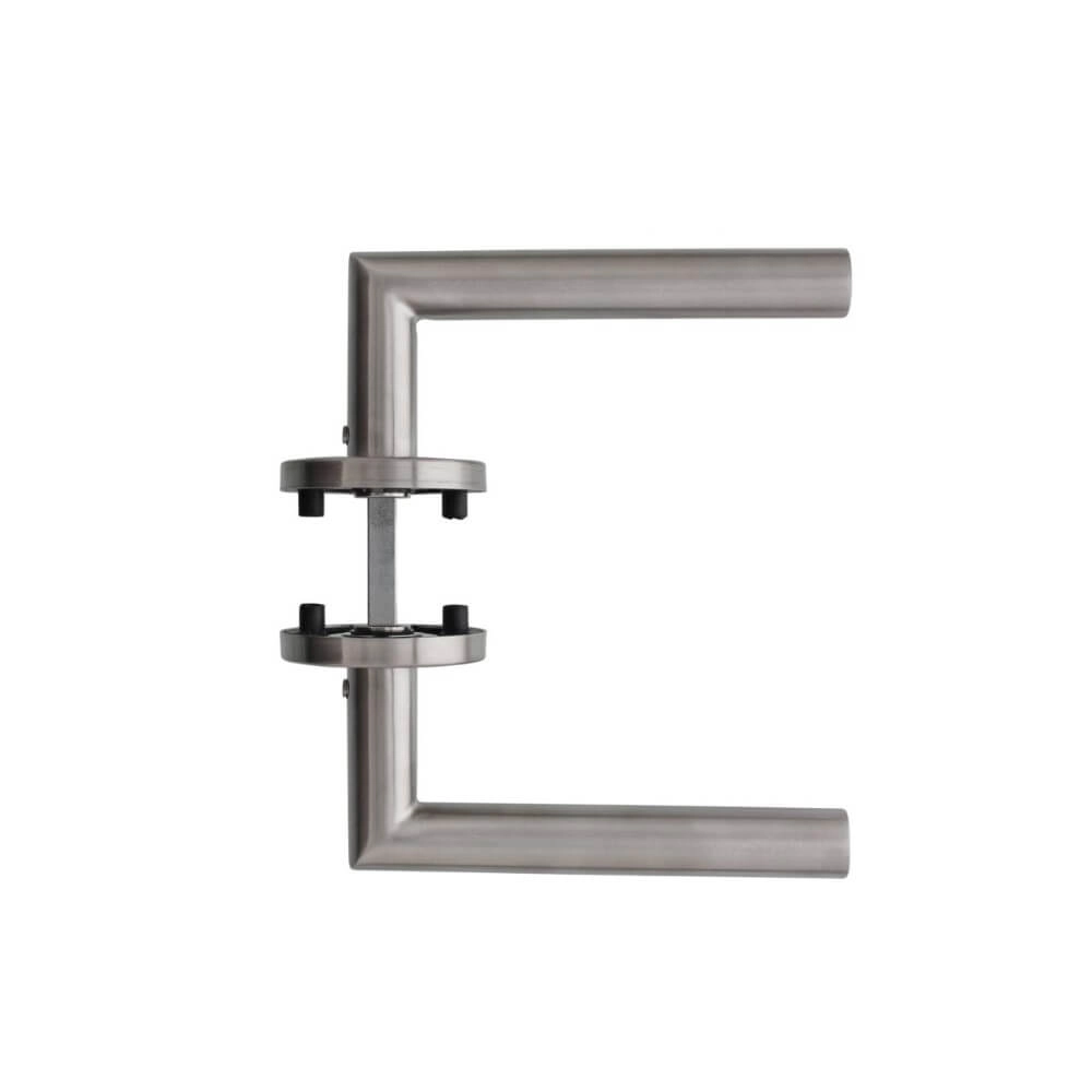 Fester Türgriff Hoek 90 auf Rosette Edelstahl Intersteel 8714186087626