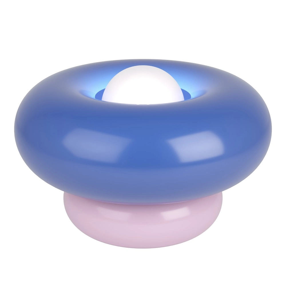 Design-Tischlampe Torchiarolo Rosa mit Blau