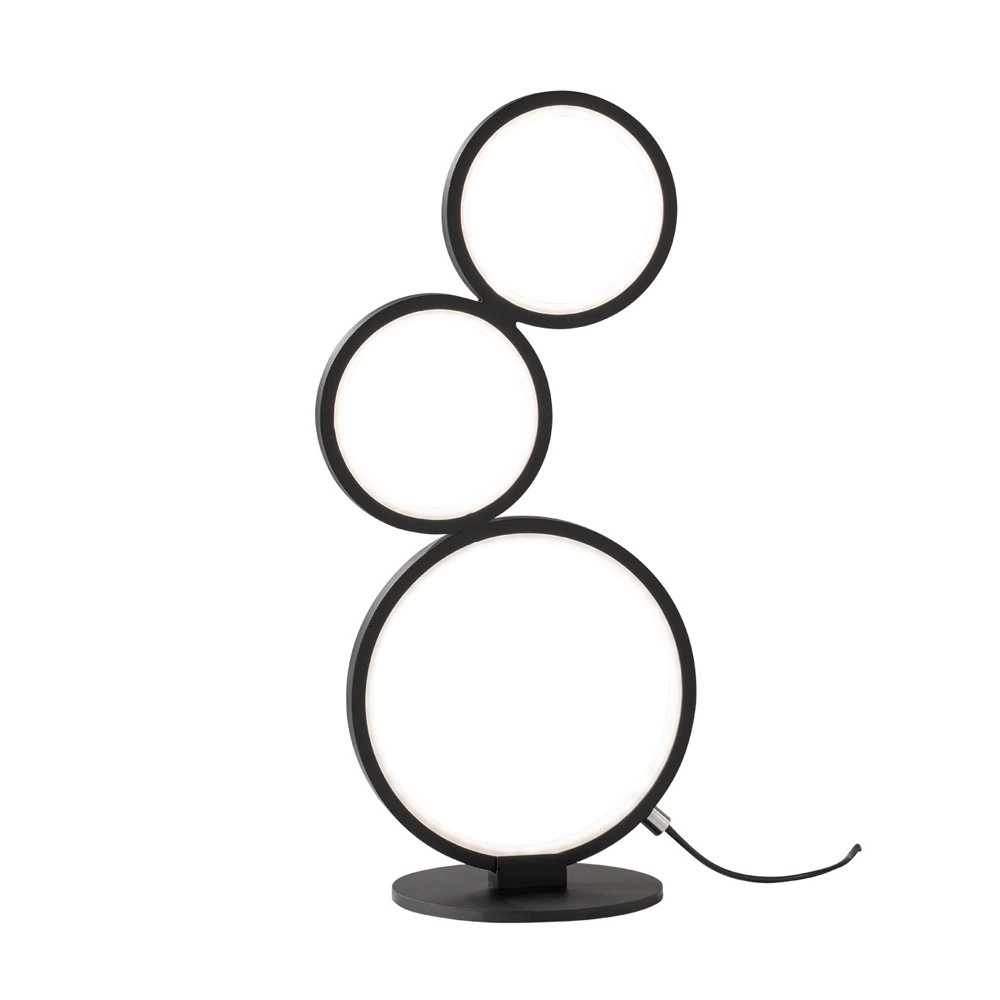 Tischlampe Rondo Mattschwarz