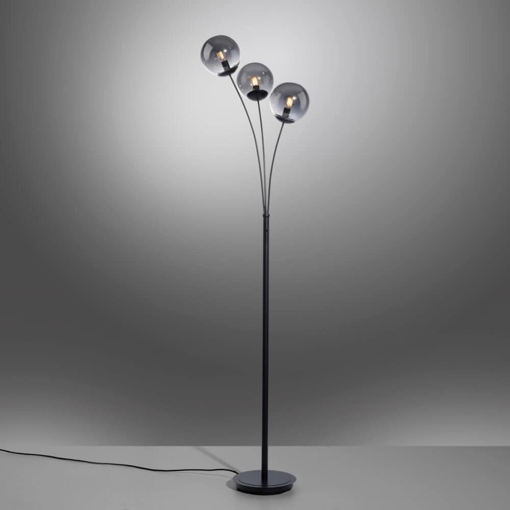 Schwarze Stehlampe Big Widow 3-flammig Just Light 4043689988388