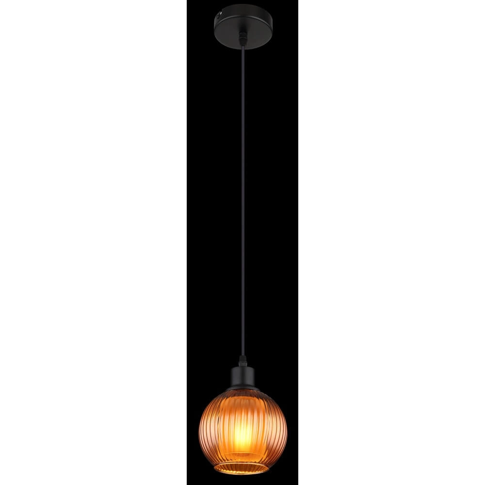 Pendelleuchte Zumba orangefarbenes Glas Ø 15cm Globo 9007371455812