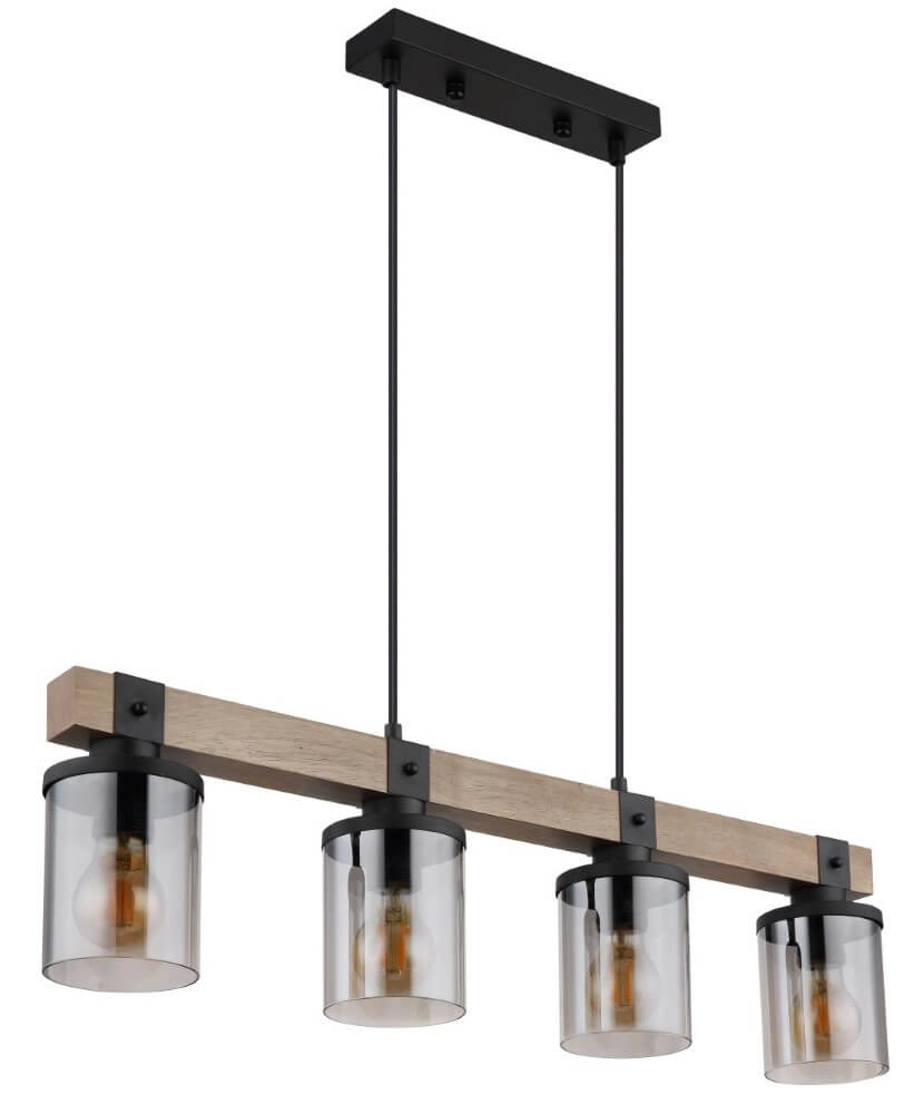 Hängelampe aus Holz Lila 4-Licht Globo 9007371431724
