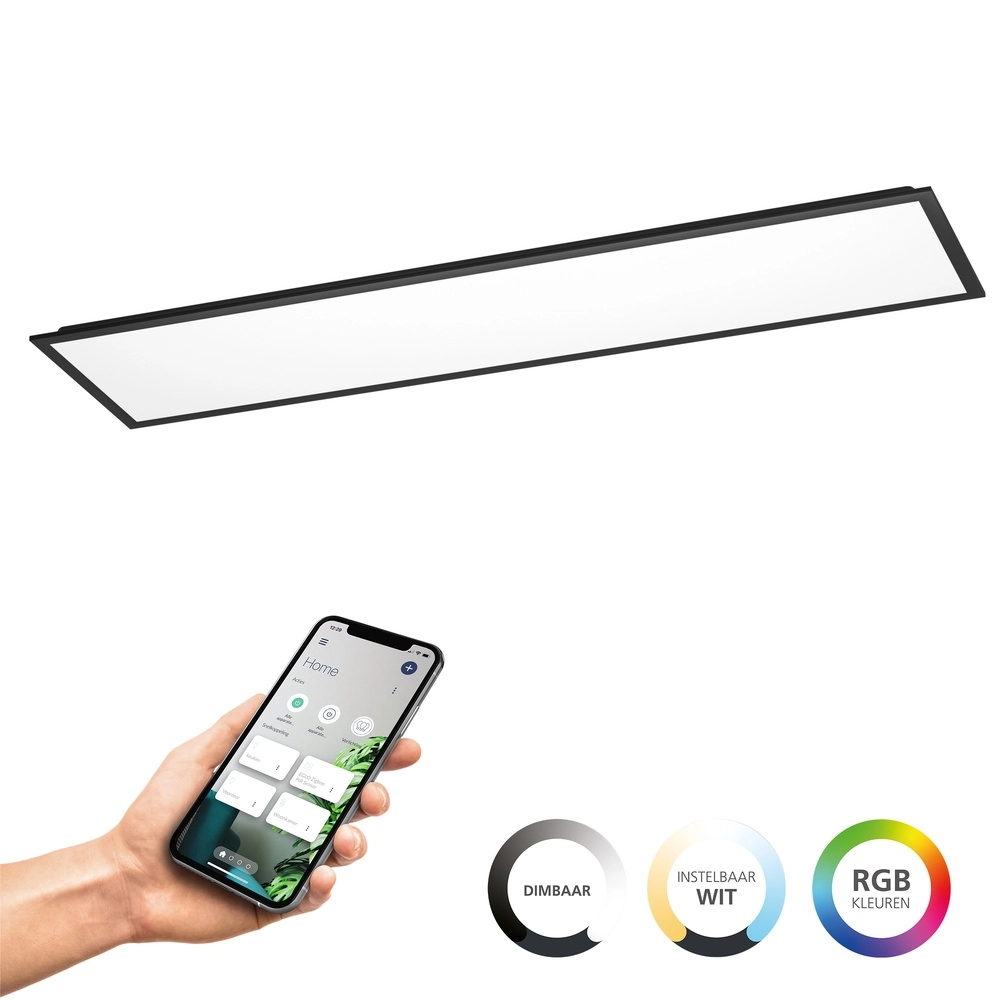 Deckenlampe Moradillo 3-Stufen CCT schwarz 29,5cm Eglo 9008606340026
