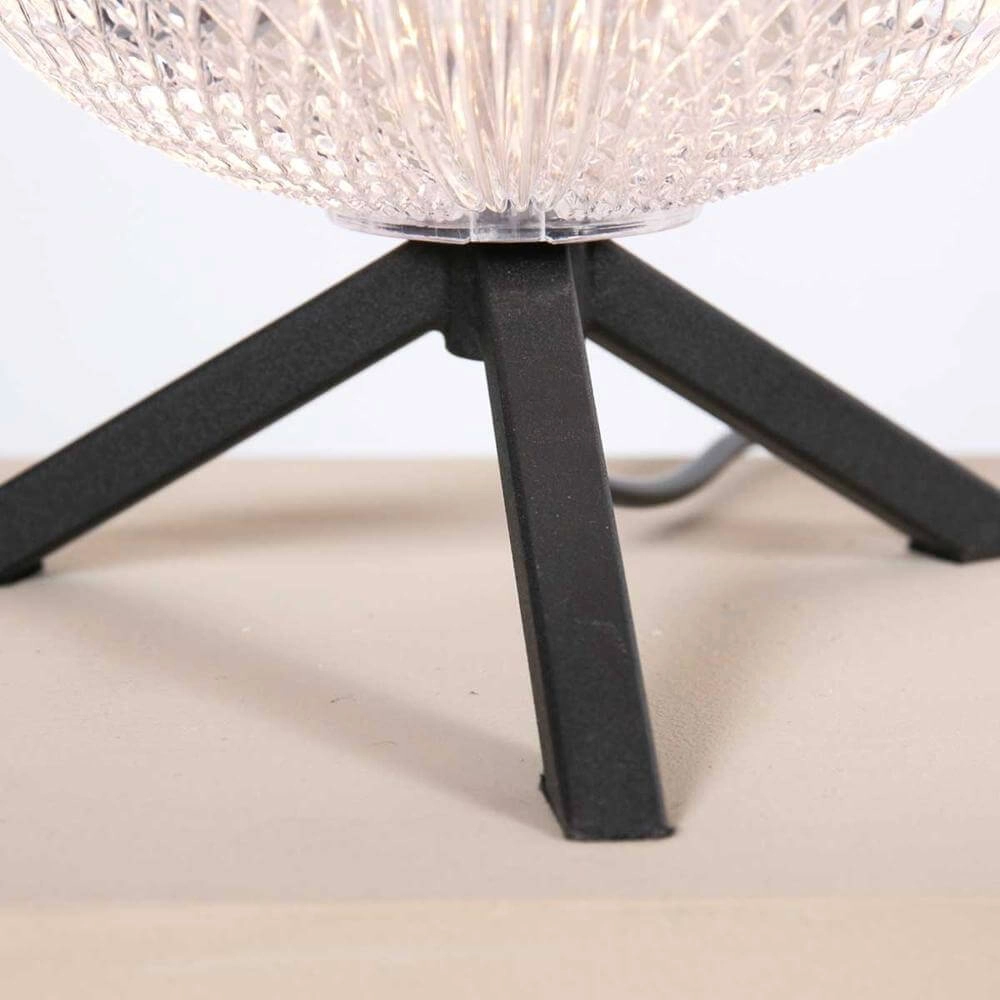 Tischlampe Geripu Schwarz mit Klarglas Steinhauer 8712746173789