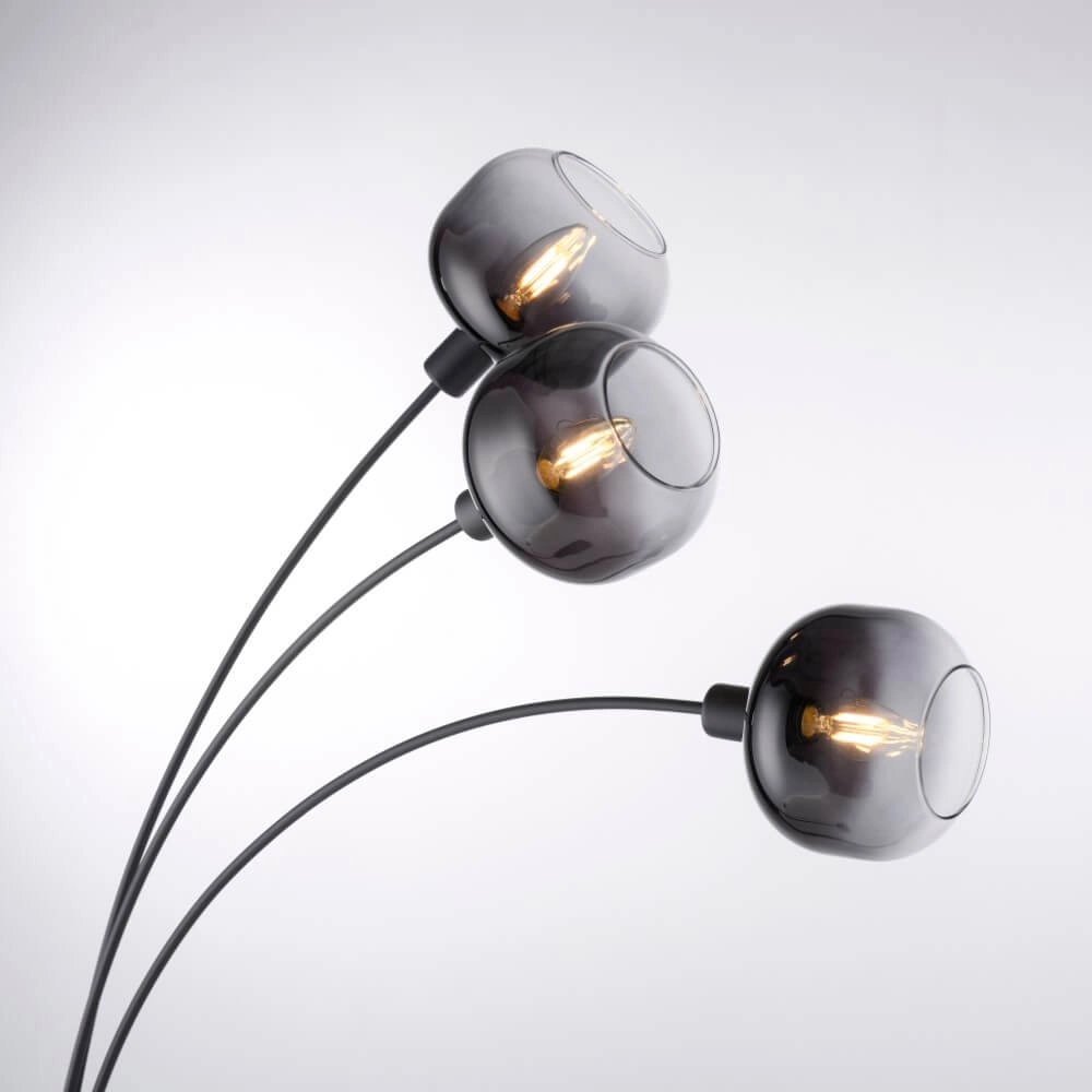 Schwarze Stehlampe Zea 3-flammig Just Light 4043689993764