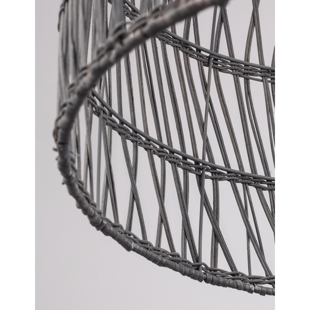 Graue Pendelleuchte Destin Rattan Ø 46,5cm Lyora 5212017416667