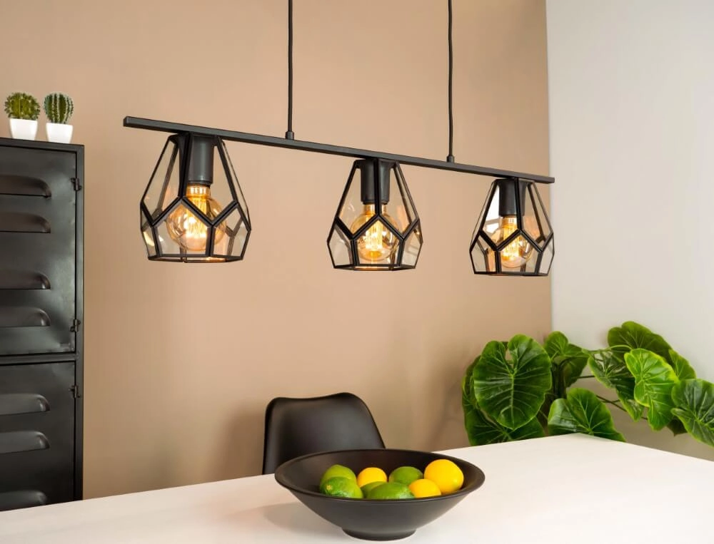 Hängelampe für das Esszimmer Mardyke schwarz mit Glas Eglo 9002759436445