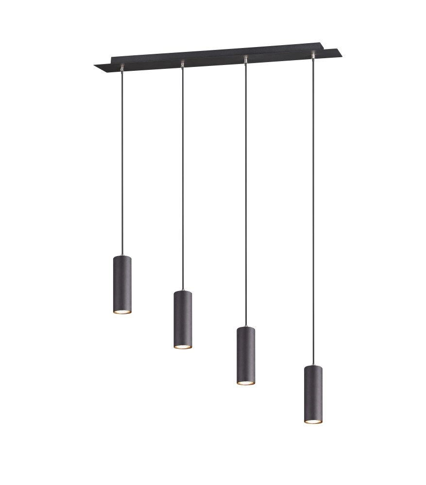 Pendelleuchte Marley 4-leichter Matt Black Trio 4017807408768