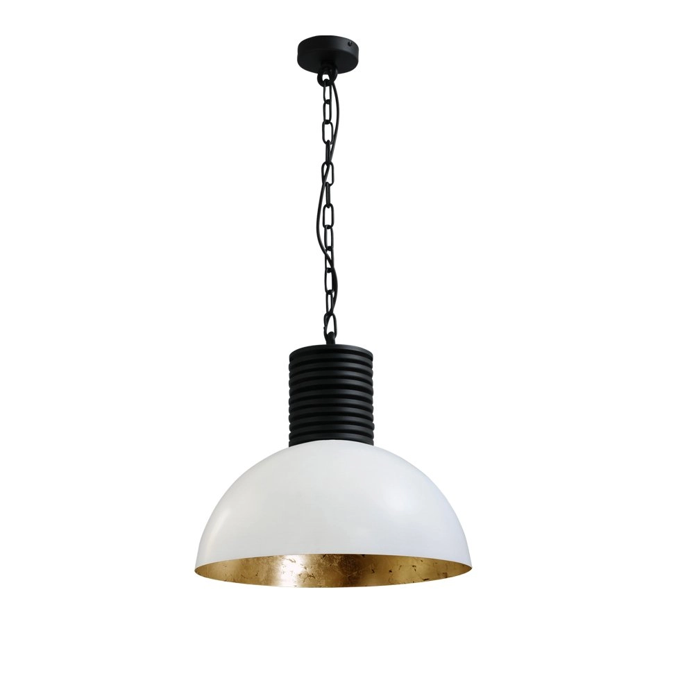 Pendelleuchte Industria Gold 40 schwarz mit Weißgold