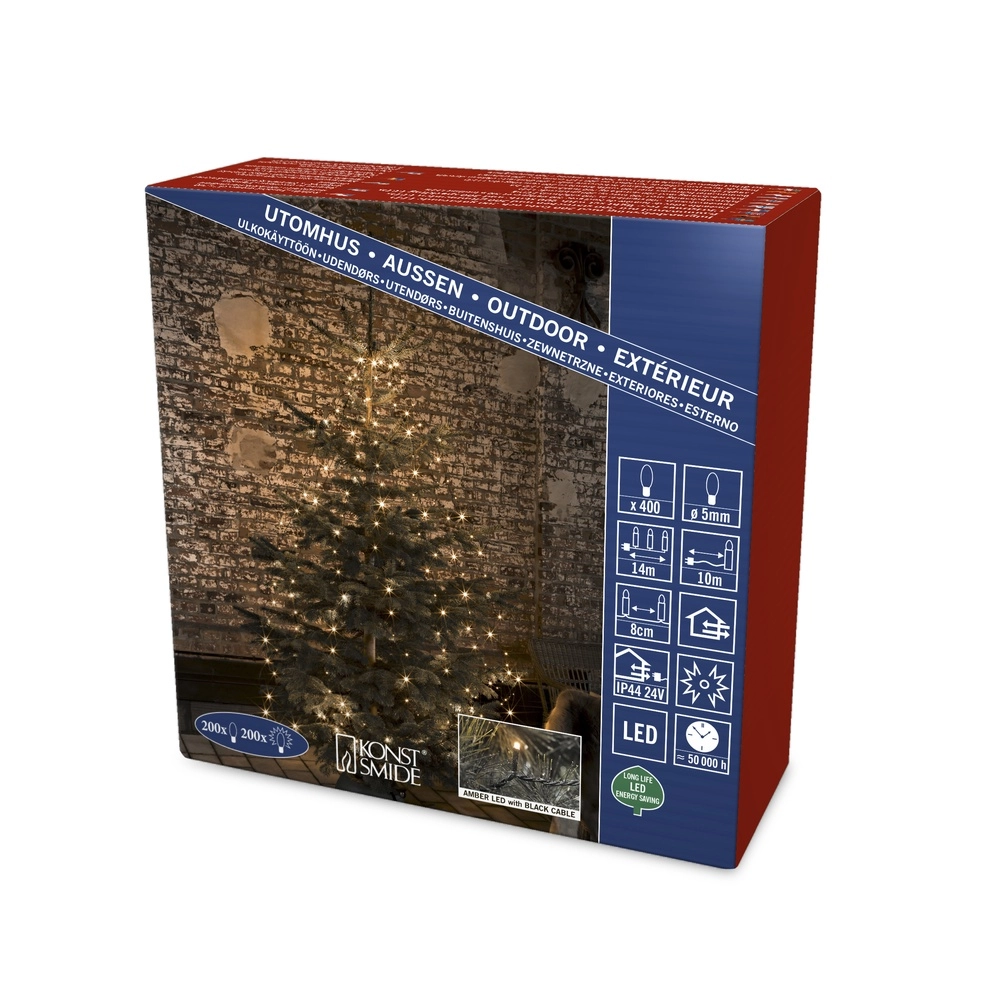 Beleuchtungsset 4m - 8x 50 led - 2200K für den Weihnachtsbaum KonstSmide 7318306321815