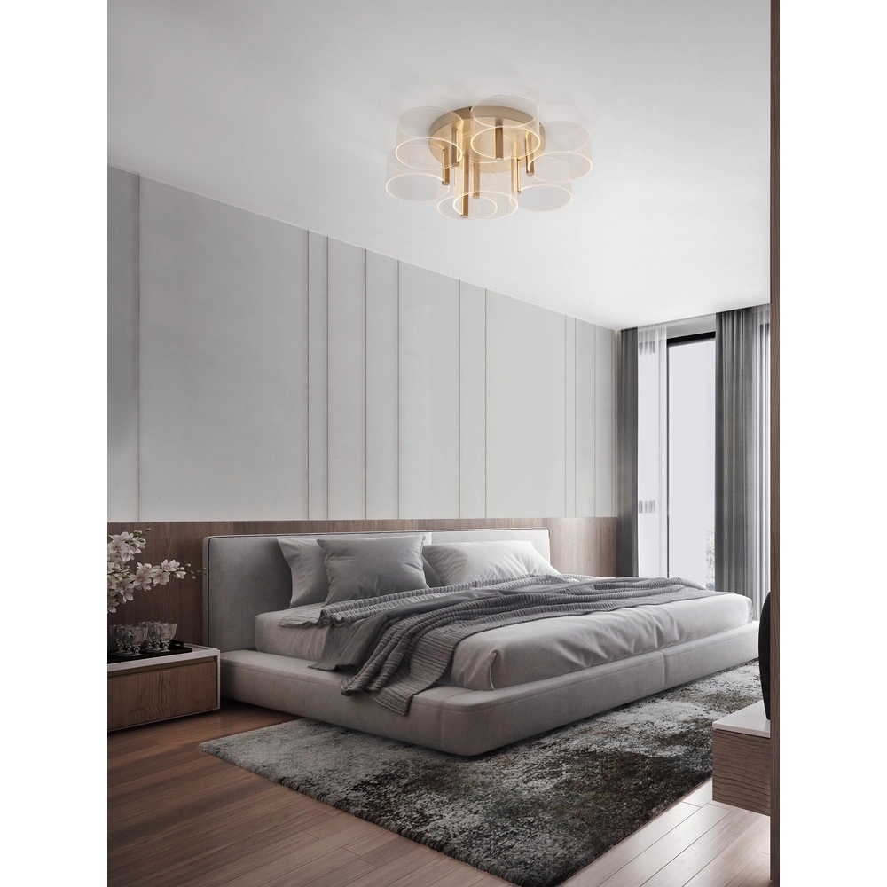 Design-Deckenleuchte Gatlin gold Ø 68cm Lyora 5212017433510