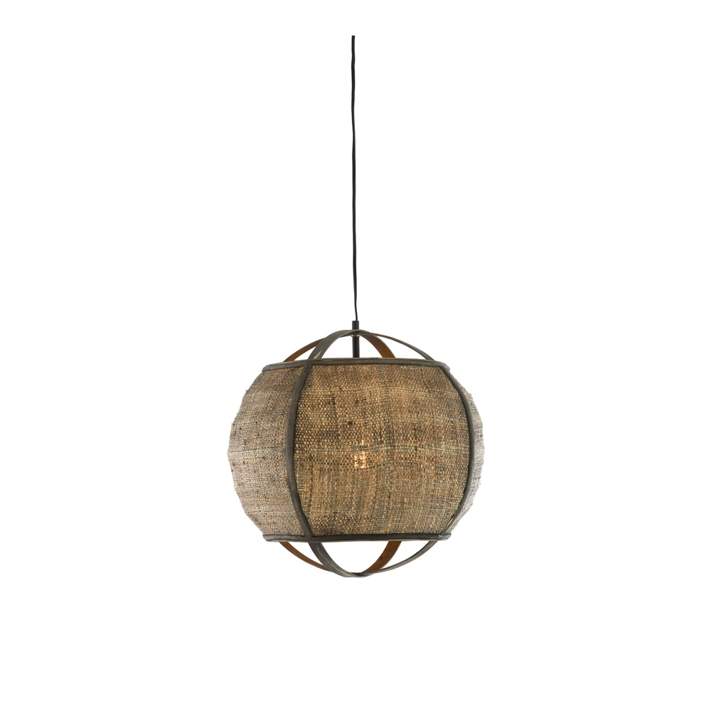 Land-Pendellampe Bozona braune Ø 41 cm Light & Living 8717807843939