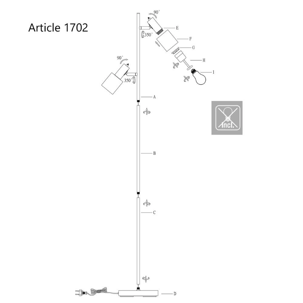 Stehlampe Fjorgard Steinhauer 8712746125122