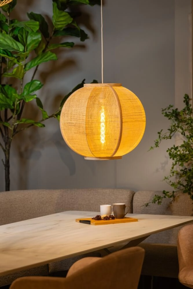 Japandi Pendelleuchte Fabric sandfarben Ø 48cm ETH 8720195309048