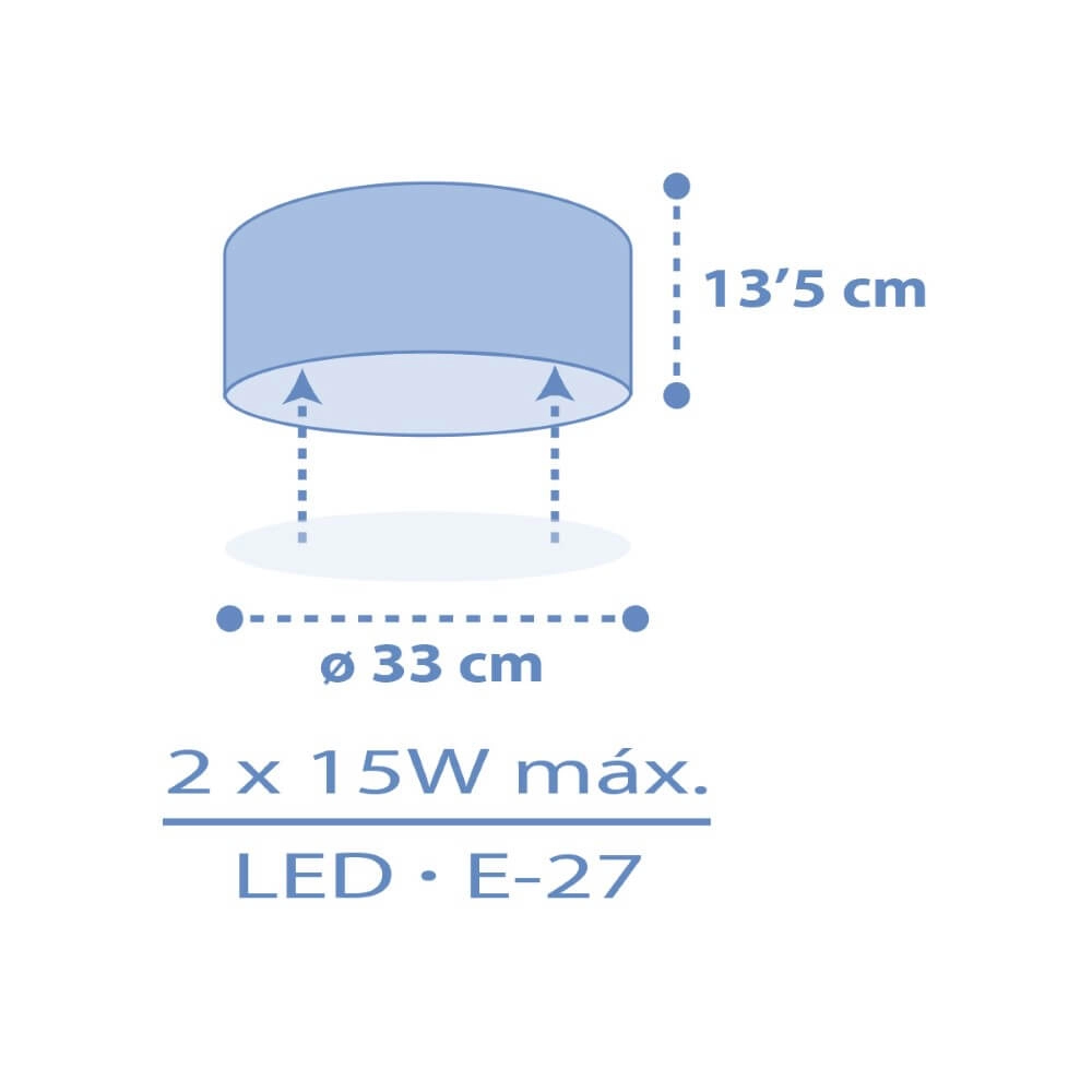 Deckenleuchte für Kinder Color Light Ø 33cm - blau Dalber 8420406002026