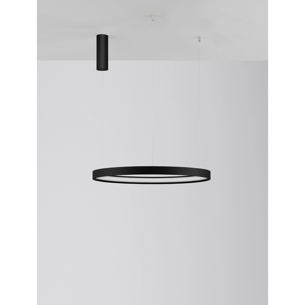 Runde Pendelleuchte Perrine schwarz Ø 60cm Lyora 5212017438416