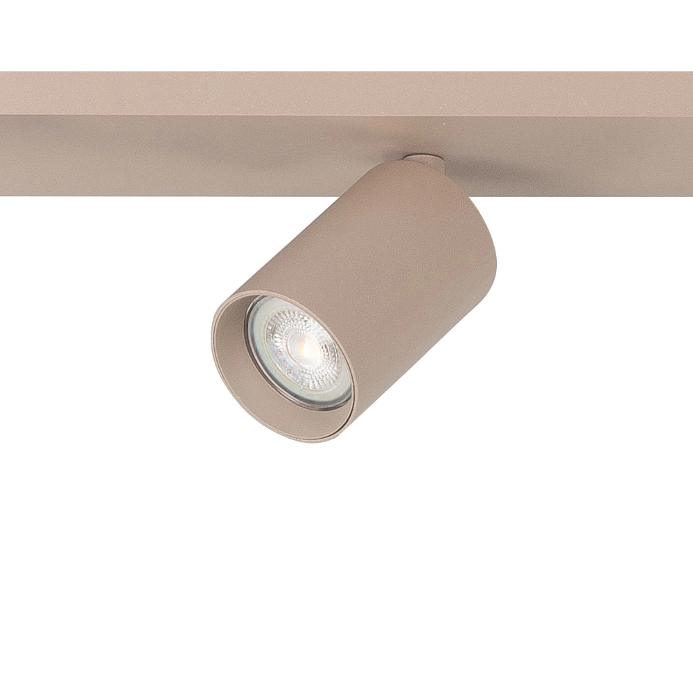 Aufputz-Spot Mila 4-flammig gerade sandbraun Highlight 8718379050473
