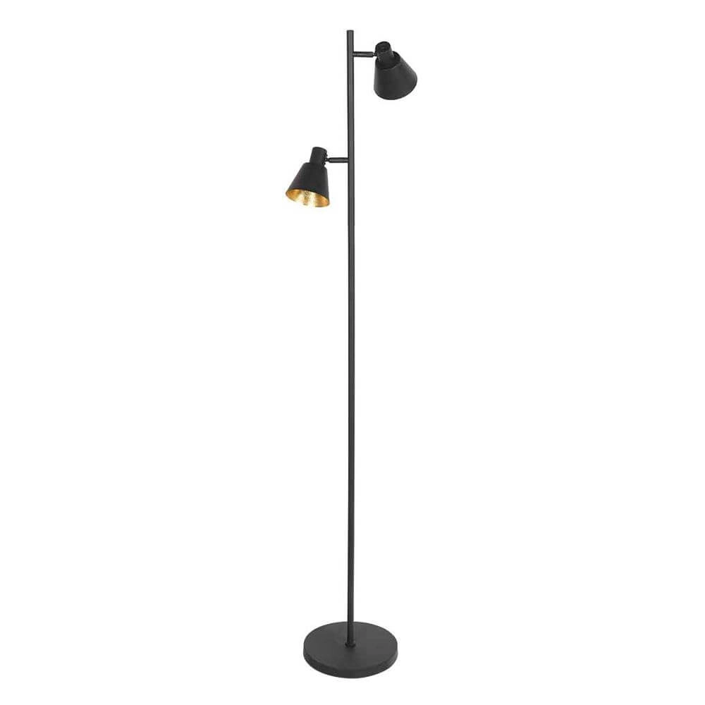 Stehlampe Oeroe schwarz mit gold Steinhauer 8712746176360