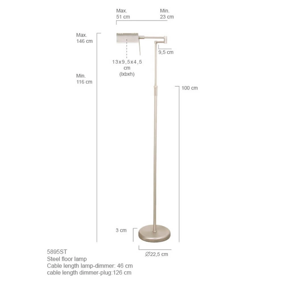 LED Stehleuchte Mexlite Stehlampe Steinhauer 8712746048117