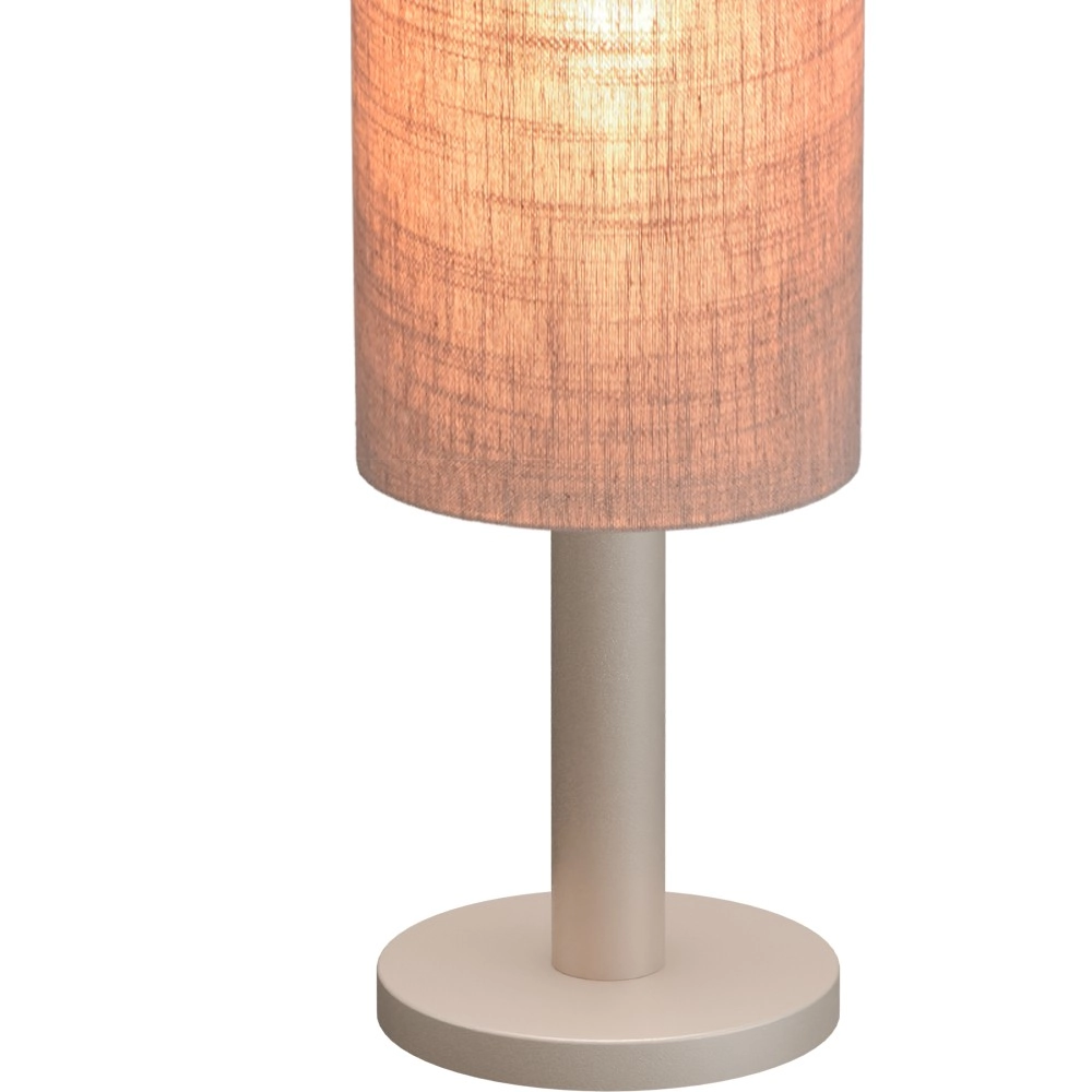 Tischlampe Lisbourg Beige Terra mit beigegrauem Farbton Masterlight
