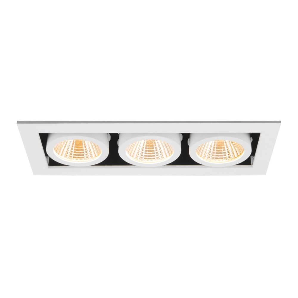 Quadratischer LED-Einbaustrahler Kadux Triple 3x LED - weiß - 3000K SLV 4024163278836