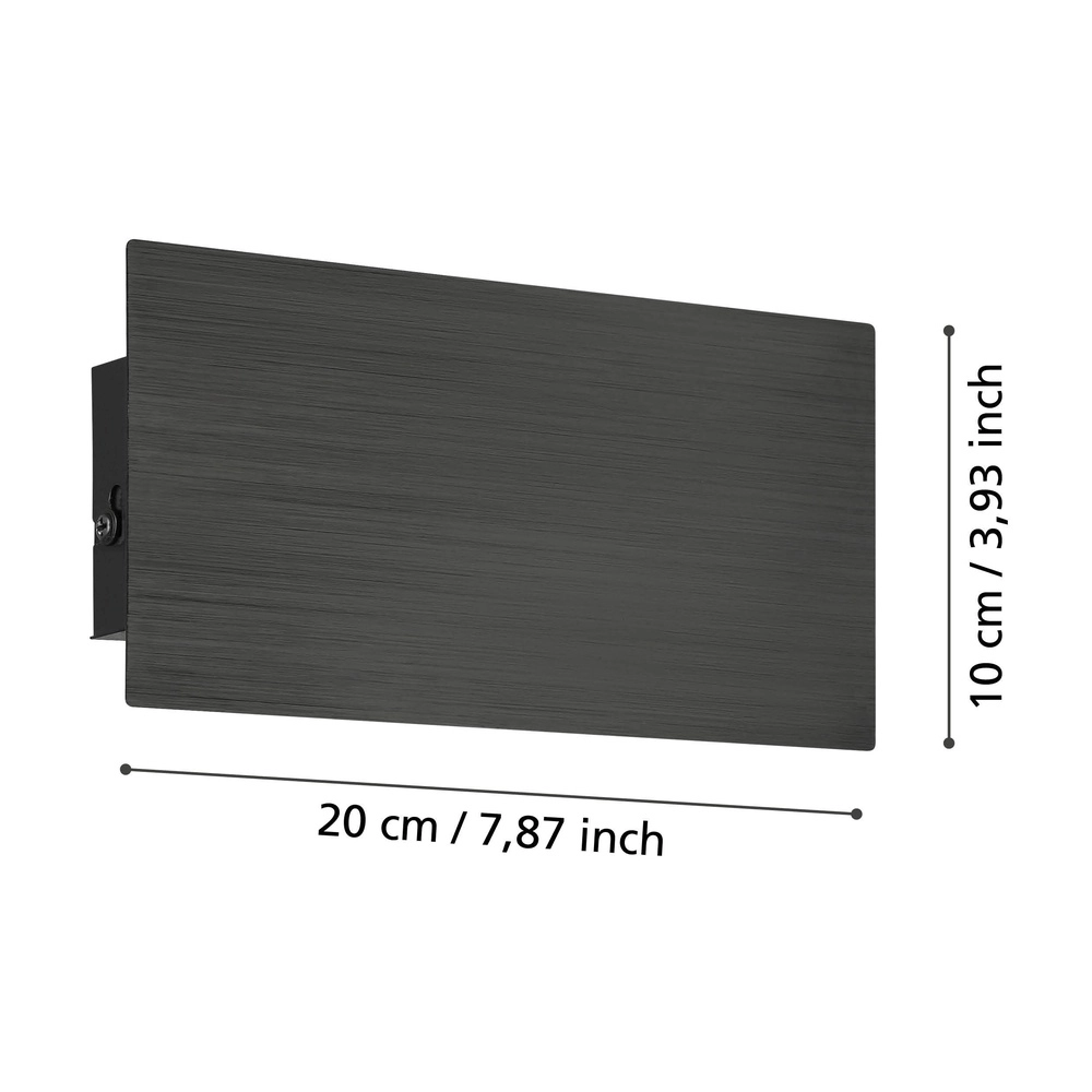 Elegante Wandlampe Talamello 20cm - Schwarz - LED Eglo 9008606316458