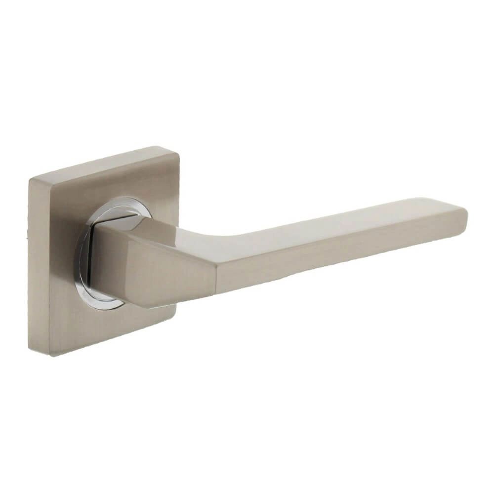 Türklinke Ben Quadratische Rosette nickel matt