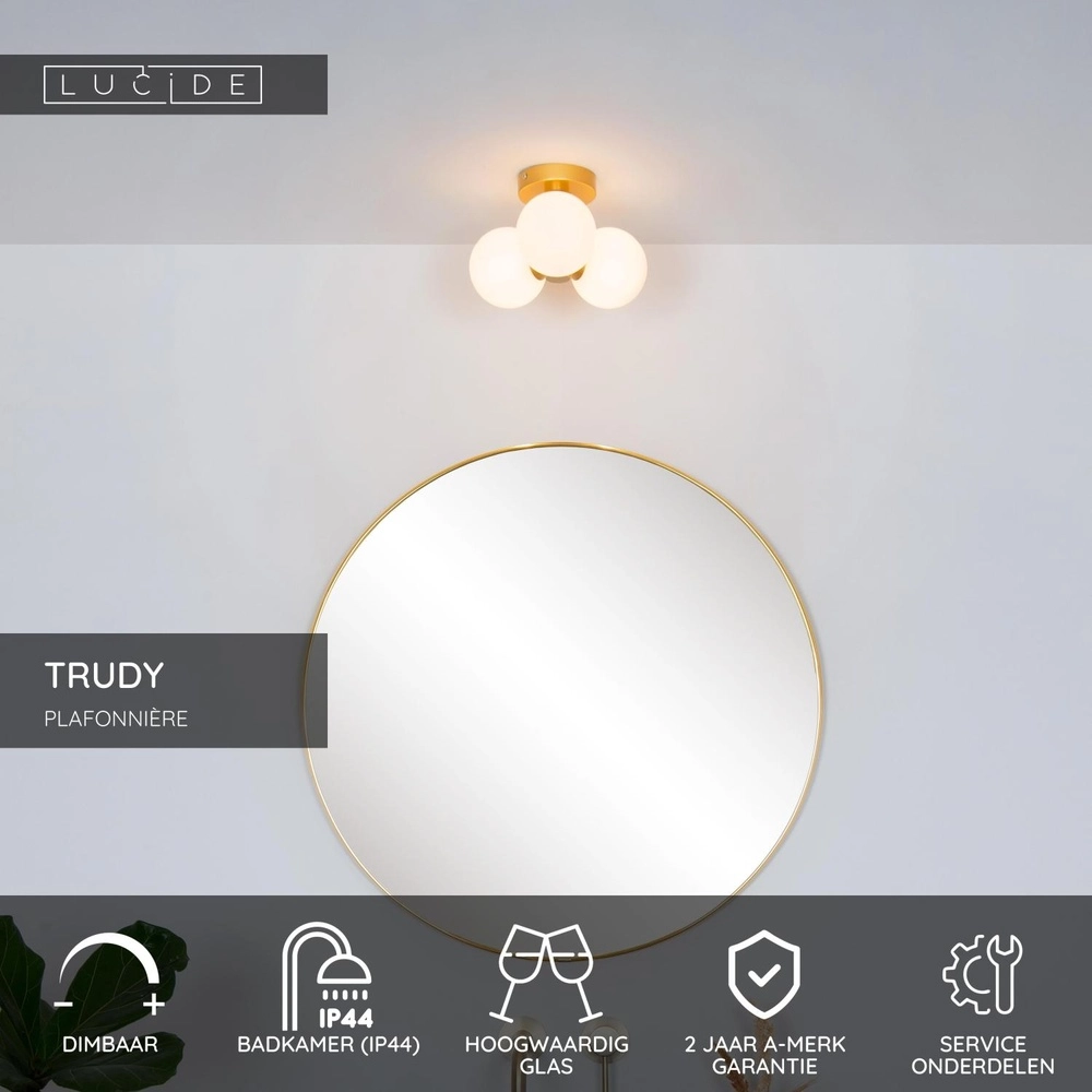 Deckenlampe Trudy Gold 3-Licht Lucide 5411212741011