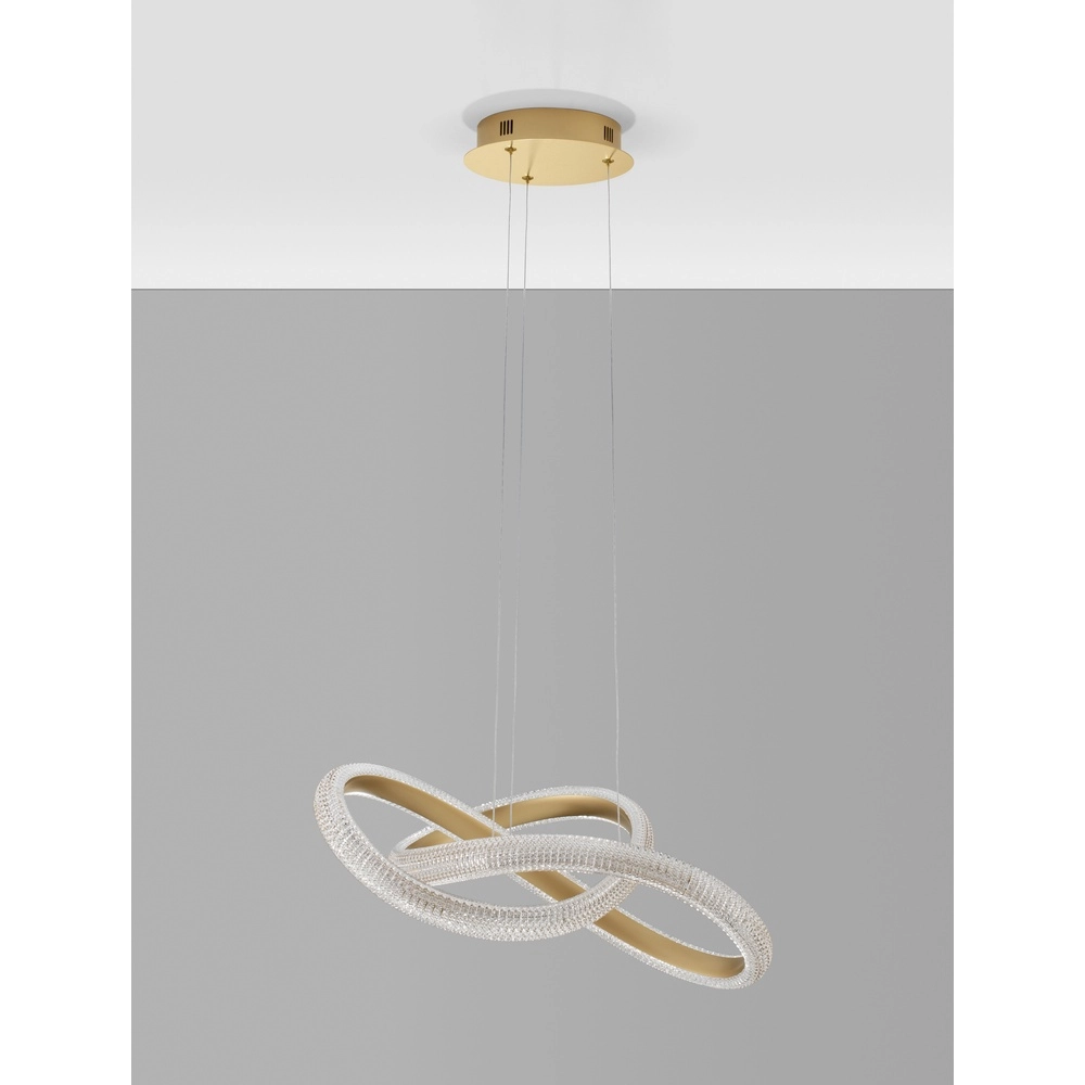 Pendelleuchte Medora Locke gold 52,5cm Lyora 5212017433428