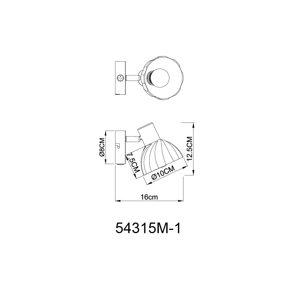 Wandlampe Zachery Gold Globo 9007371531493