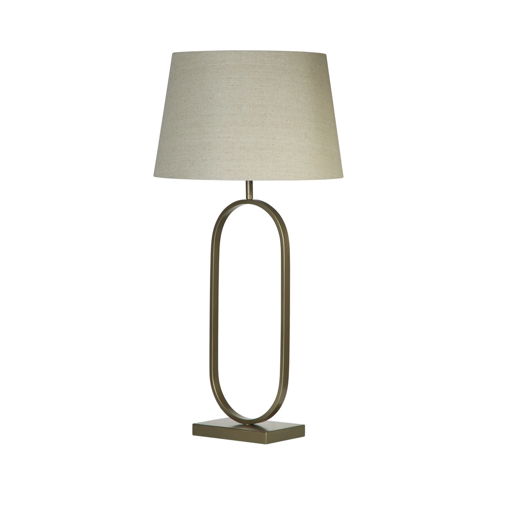 Tischlampe Modish Bronze mit cremefarbener Kappe Searchlight 5053423306377