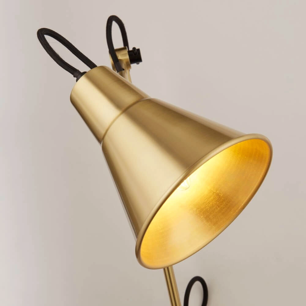 Ausklappbare Wandleuchte Swing Arm Gold Searchlight 5053423241241