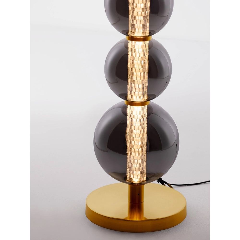 Design-Stehlampe Navi Gold mit Rauchglas Lyora 5212017477590
